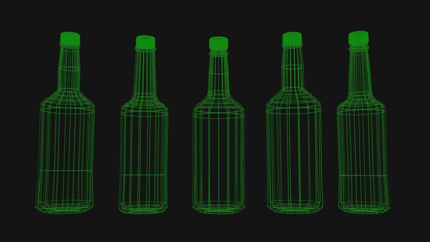 Mixer Glass Bottles Time Limited Half Price Promo 3D model_2
