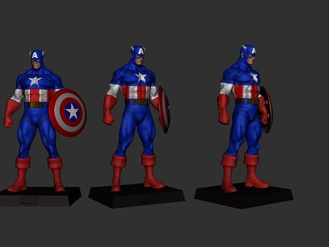 Captain America Eaglemoss Style 3D print model