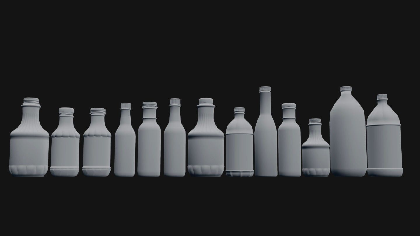 Hot Sauce Bottles Time Limited Half Price Promo 3D model_2