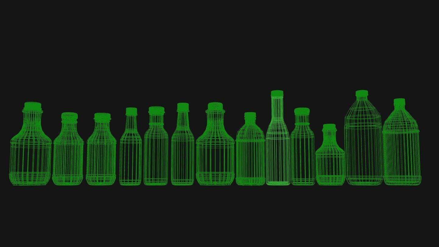 Hot Sauce Bottles Time Limited Half Price Promo 3D model_1