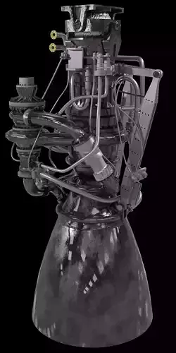 SpaceX Raptor Rocket Engine 3D model