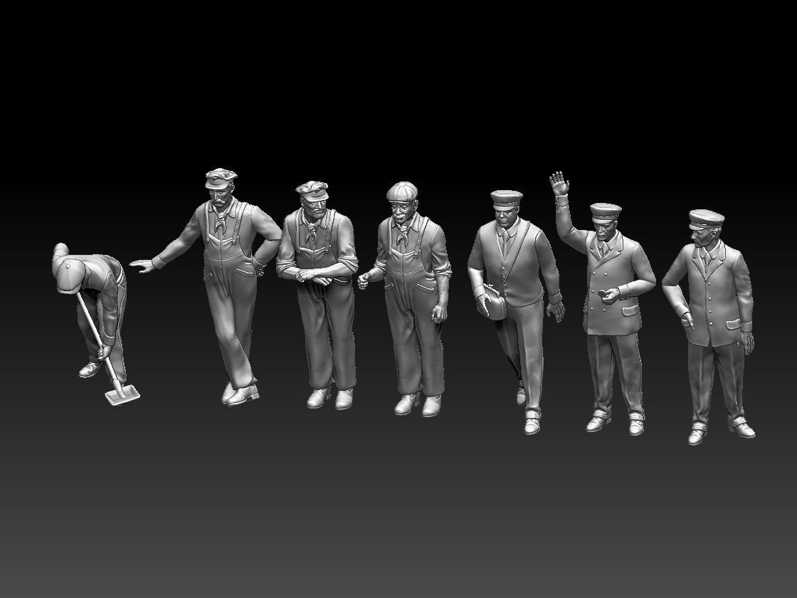 staff passengers 3D print model_16