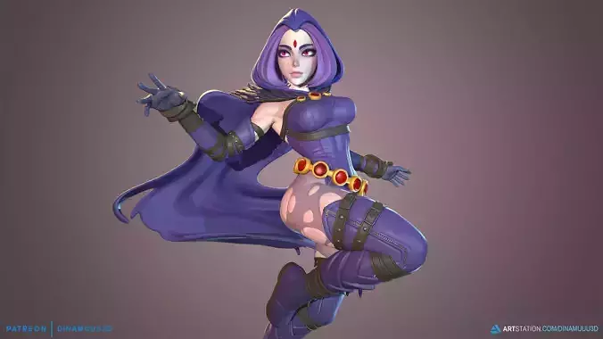 Raven DC Teen Titan Redesigned 3D Print Model 3D print model