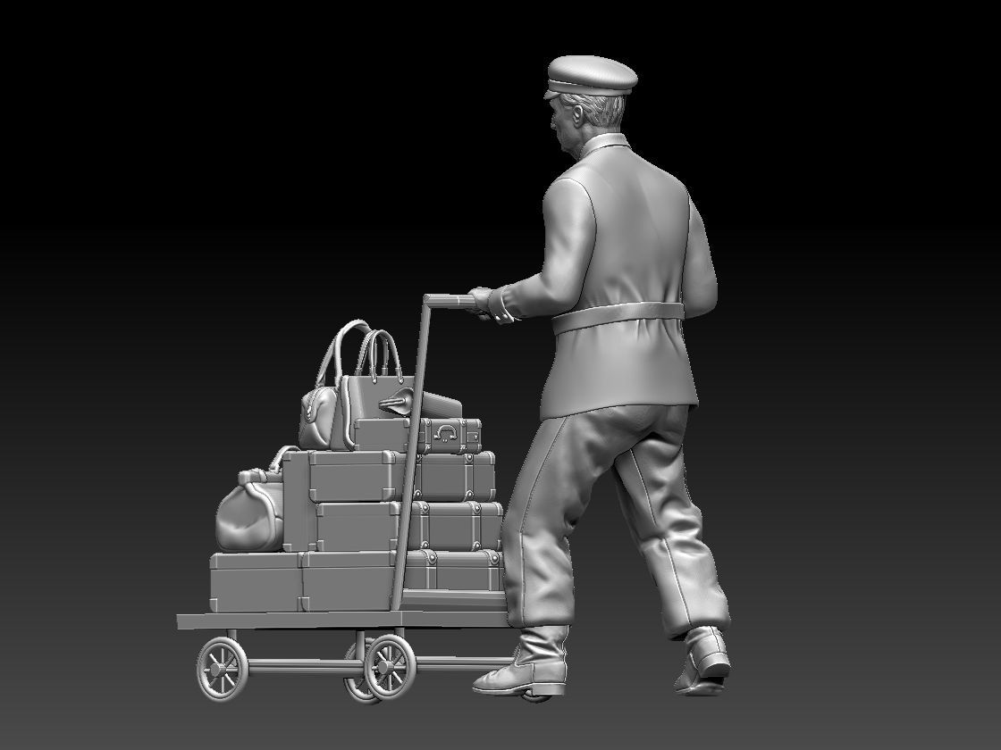 porter baggage handler 3D print model_17