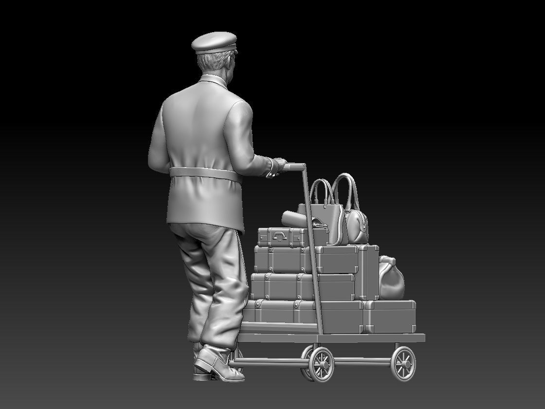 porter baggage handler 3D print model_75