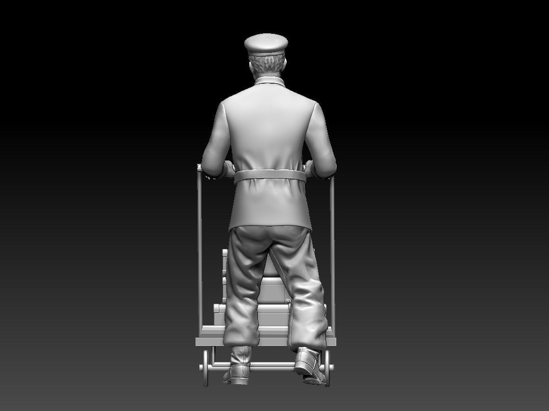 porter baggage handler 3D print model_6