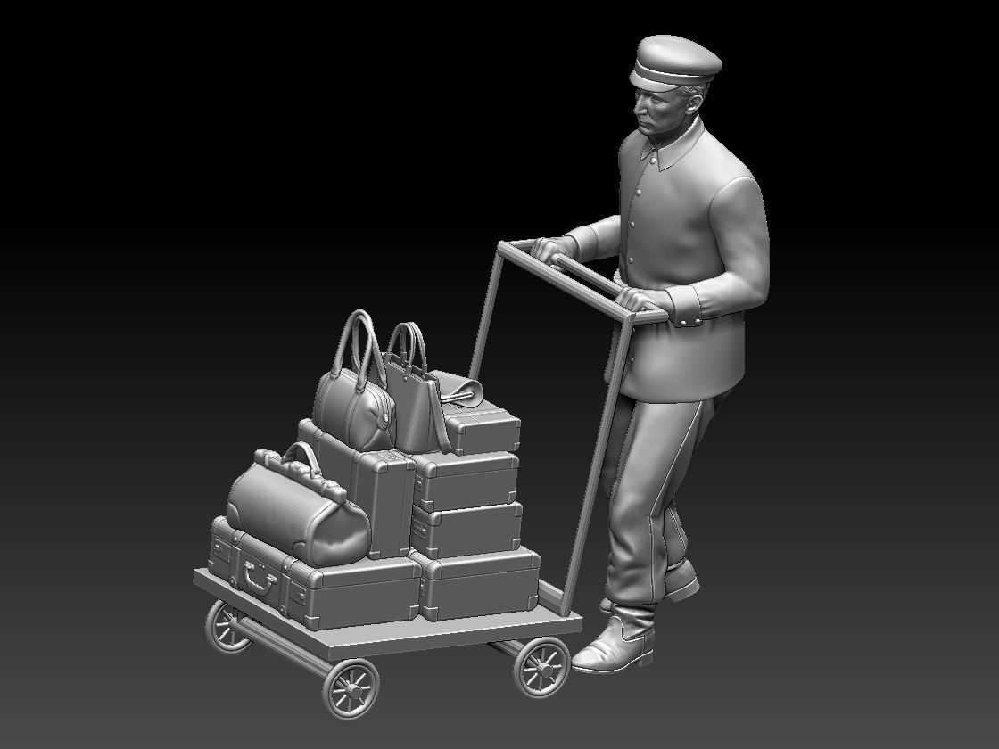 porter baggage handler 3D print model_63