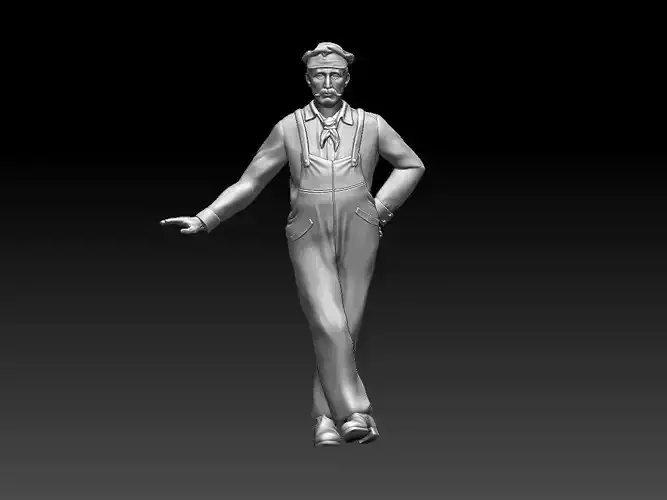 machinist statue of man in uniform