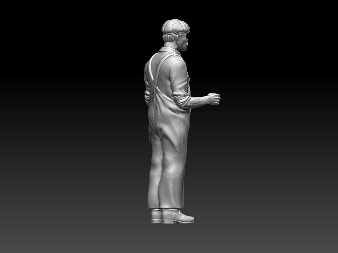 machinist man in overalls 3D print model_47