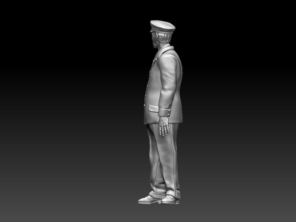 staff man in uniform 3D print model_26