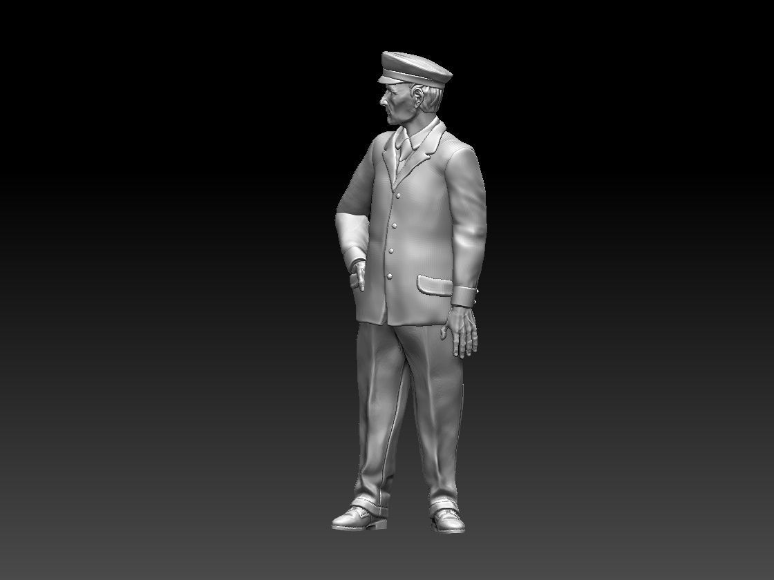 staff man in uniform 3D print model_14