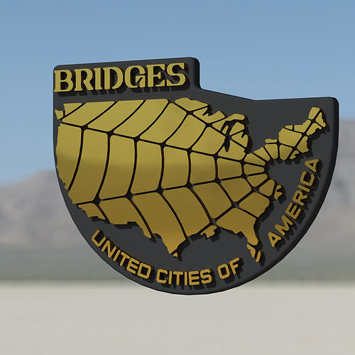 Death Stranding Bridges logo Badge pin 3D print model