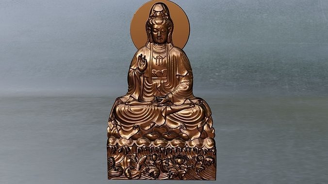 Budha Wood Carving 3D print model