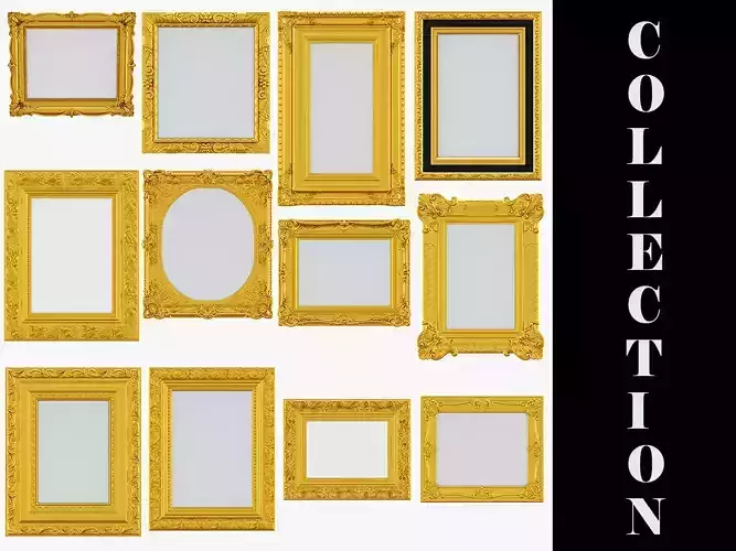 12 Classic Frames Collection 3D model