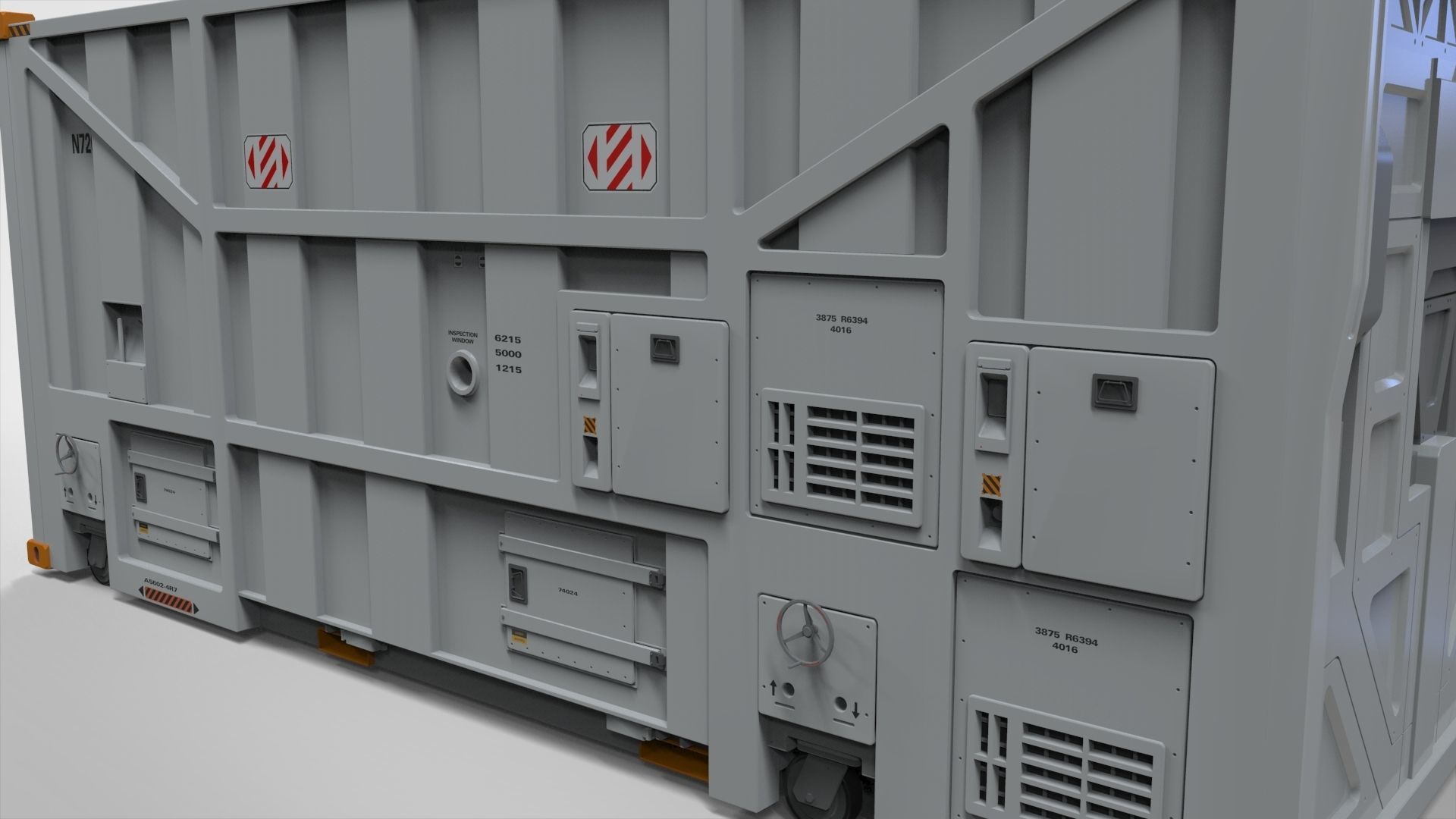 sci fi Cargo Container 1 3D model_9