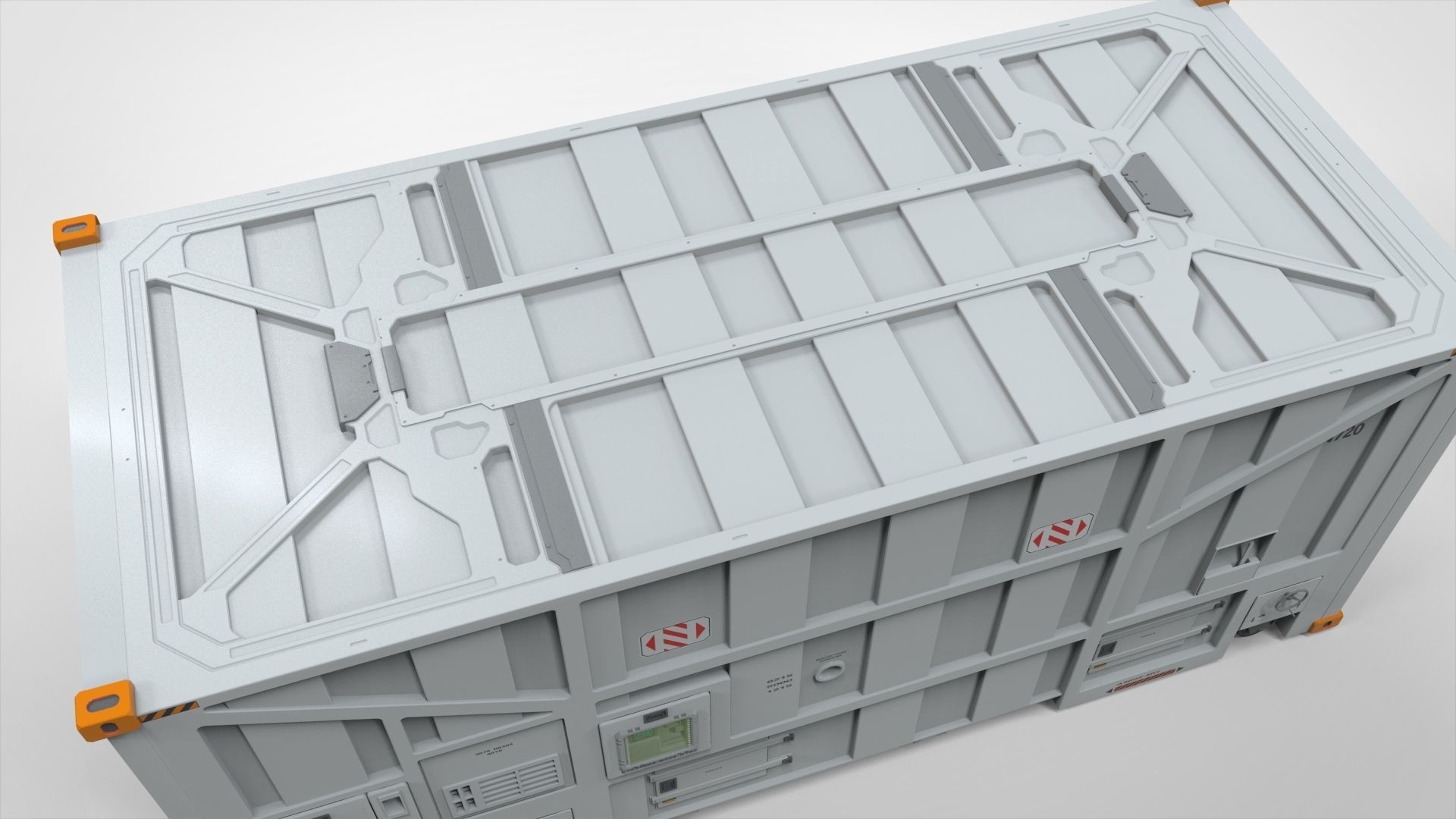 sci fi Cargo Container 1 3D model_8