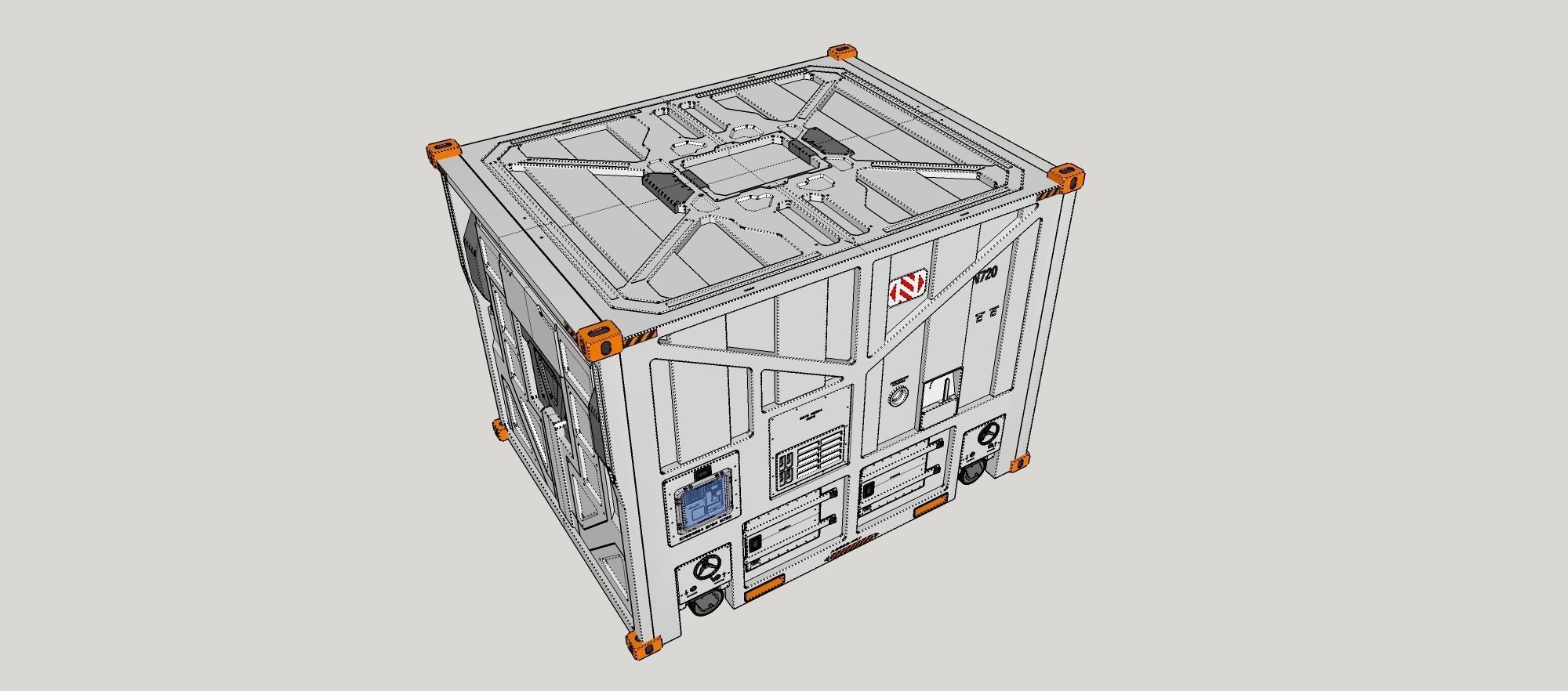 sci fi Cargo Container 1 3D model_23