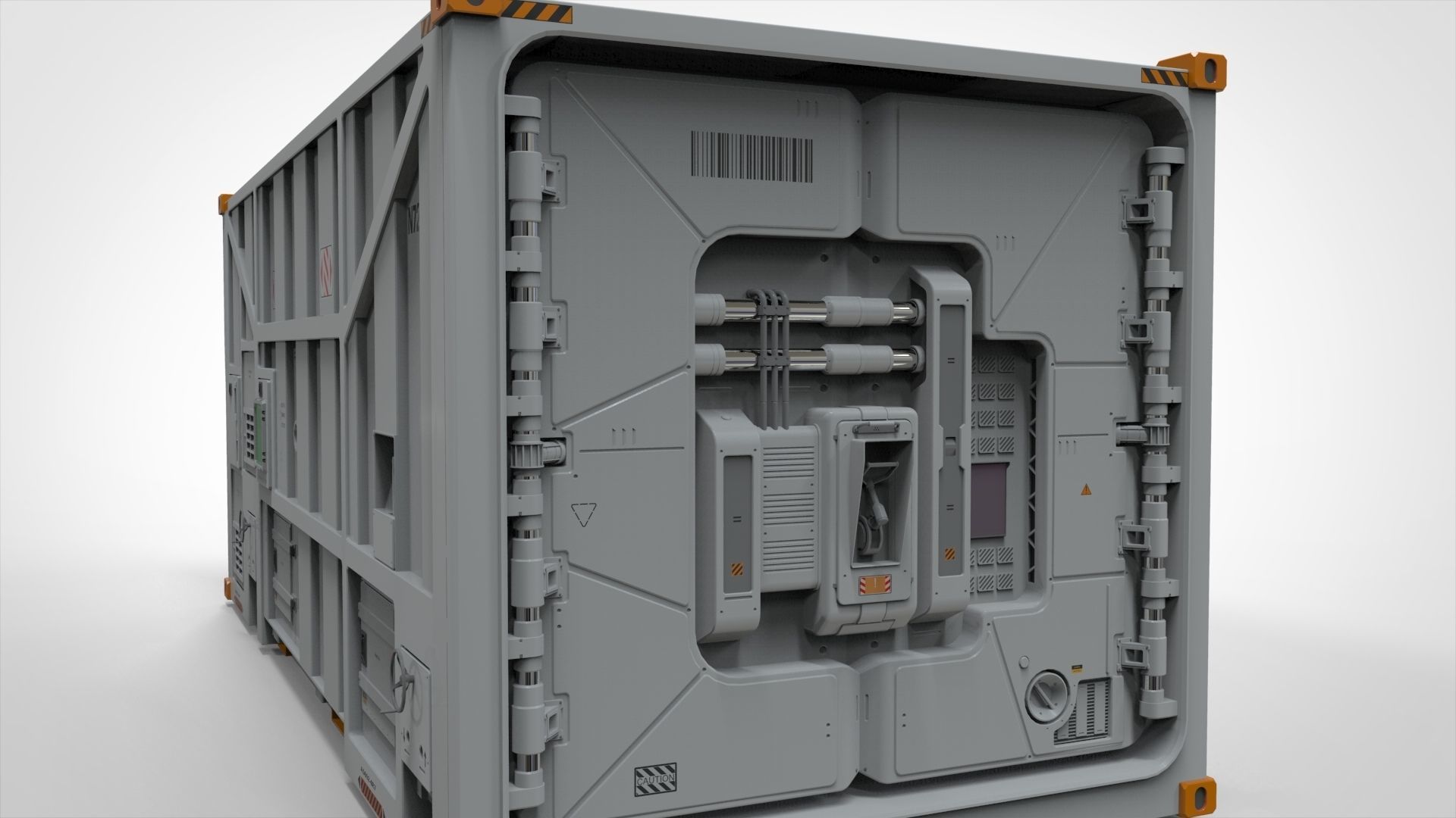 sci fi Cargo Container 1 3D model_4