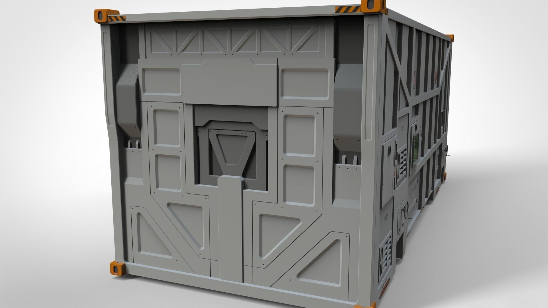 sci fi Cargo Container 1 3D model_7