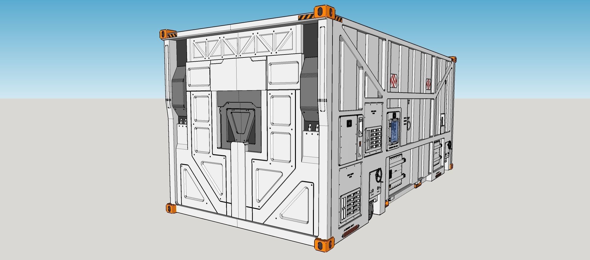 sci fi Cargo Container 1 3D model_16