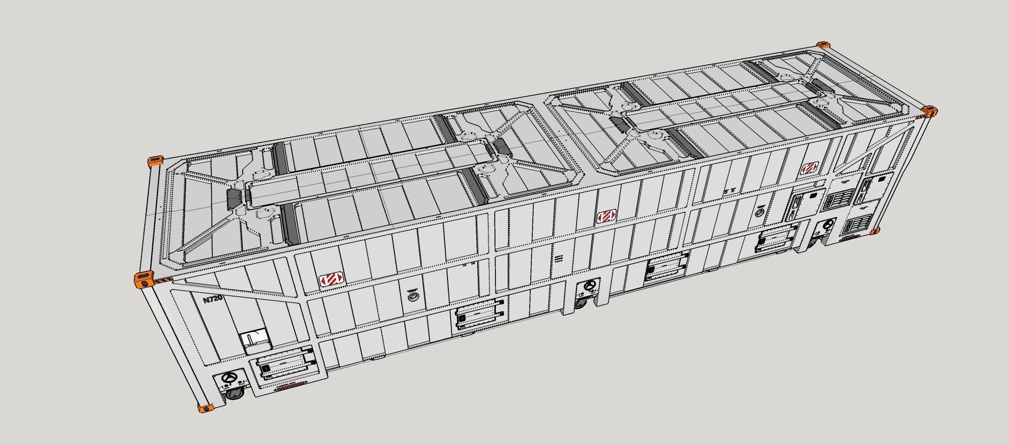 sci fi Cargo Container 1 3D model_21