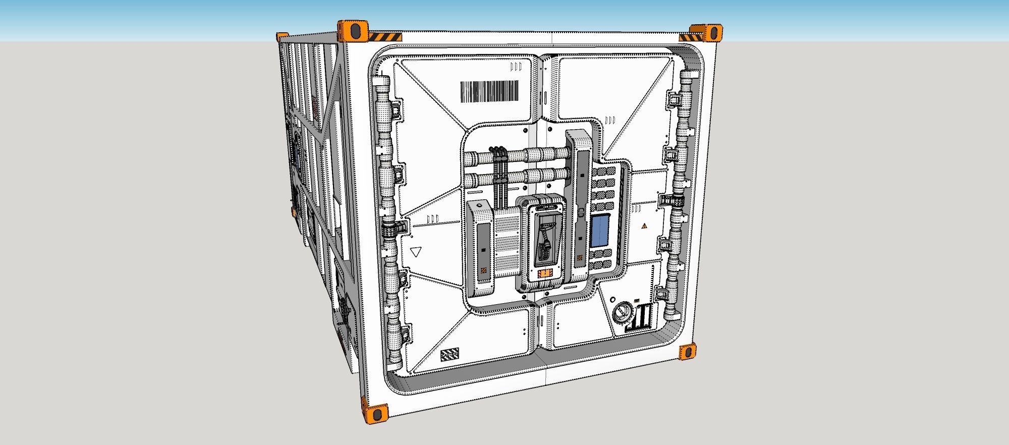sci fi Cargo Container 1 3D model_13
