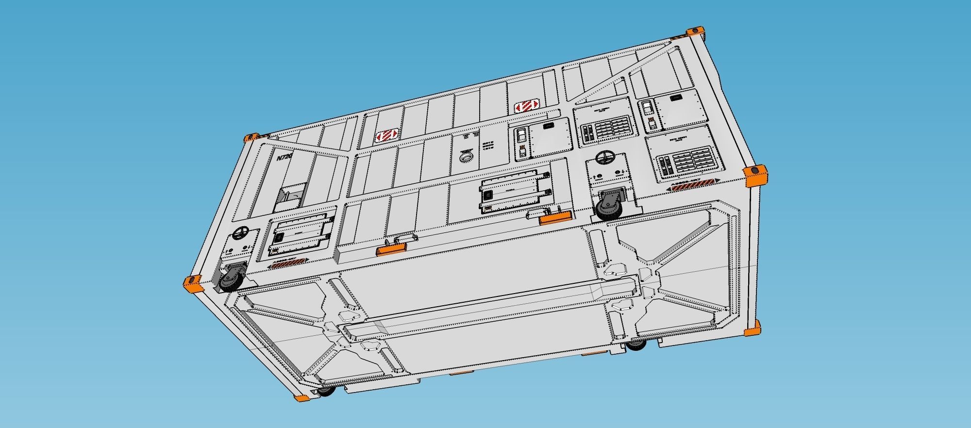 sci fi Cargo Container 1 3D model_17