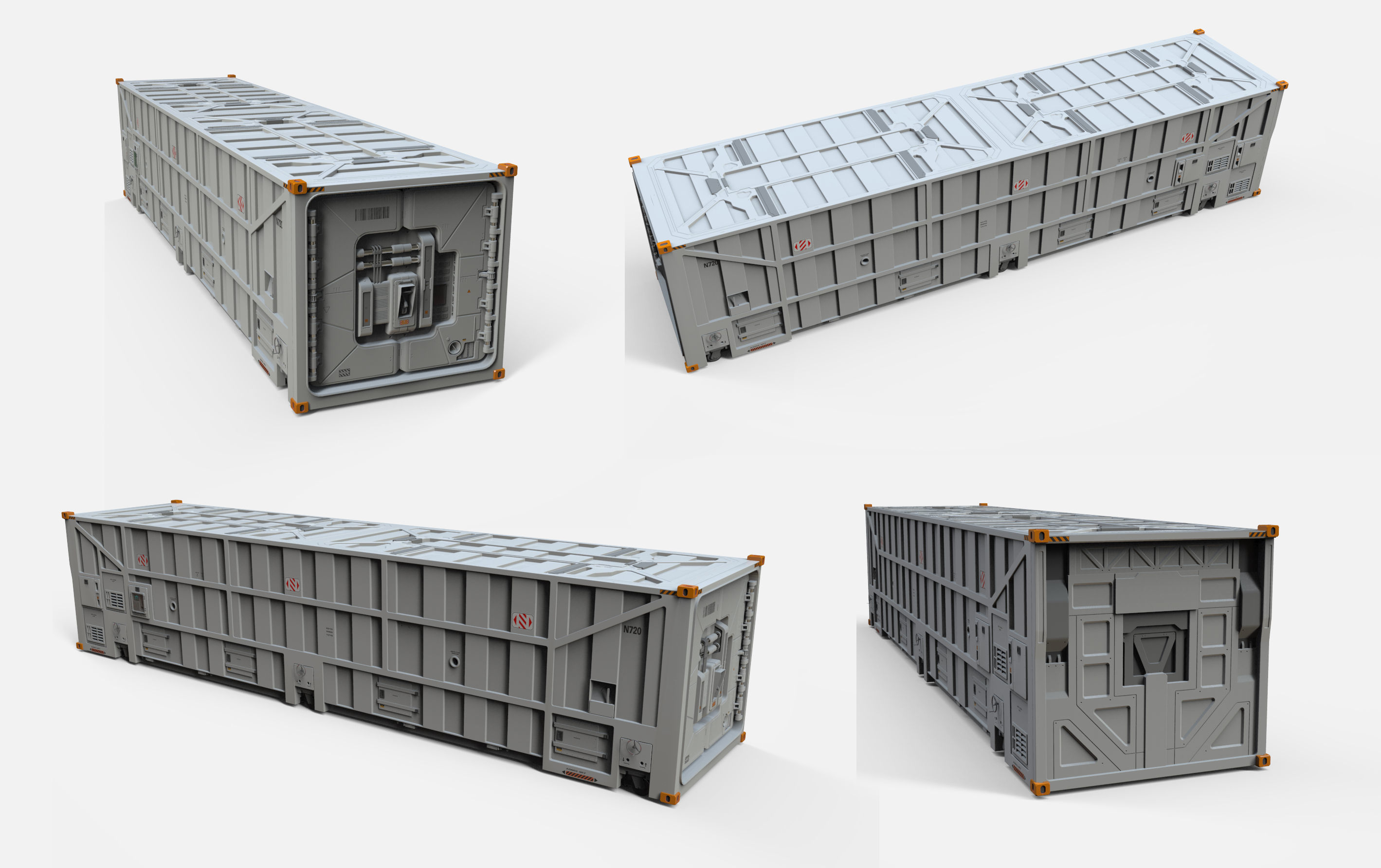 sci fi Cargo Container 1 3D model_11