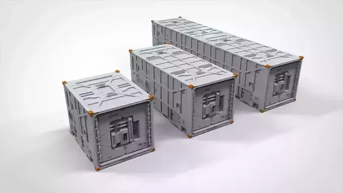 sci fi Cargo Container 1 3D model