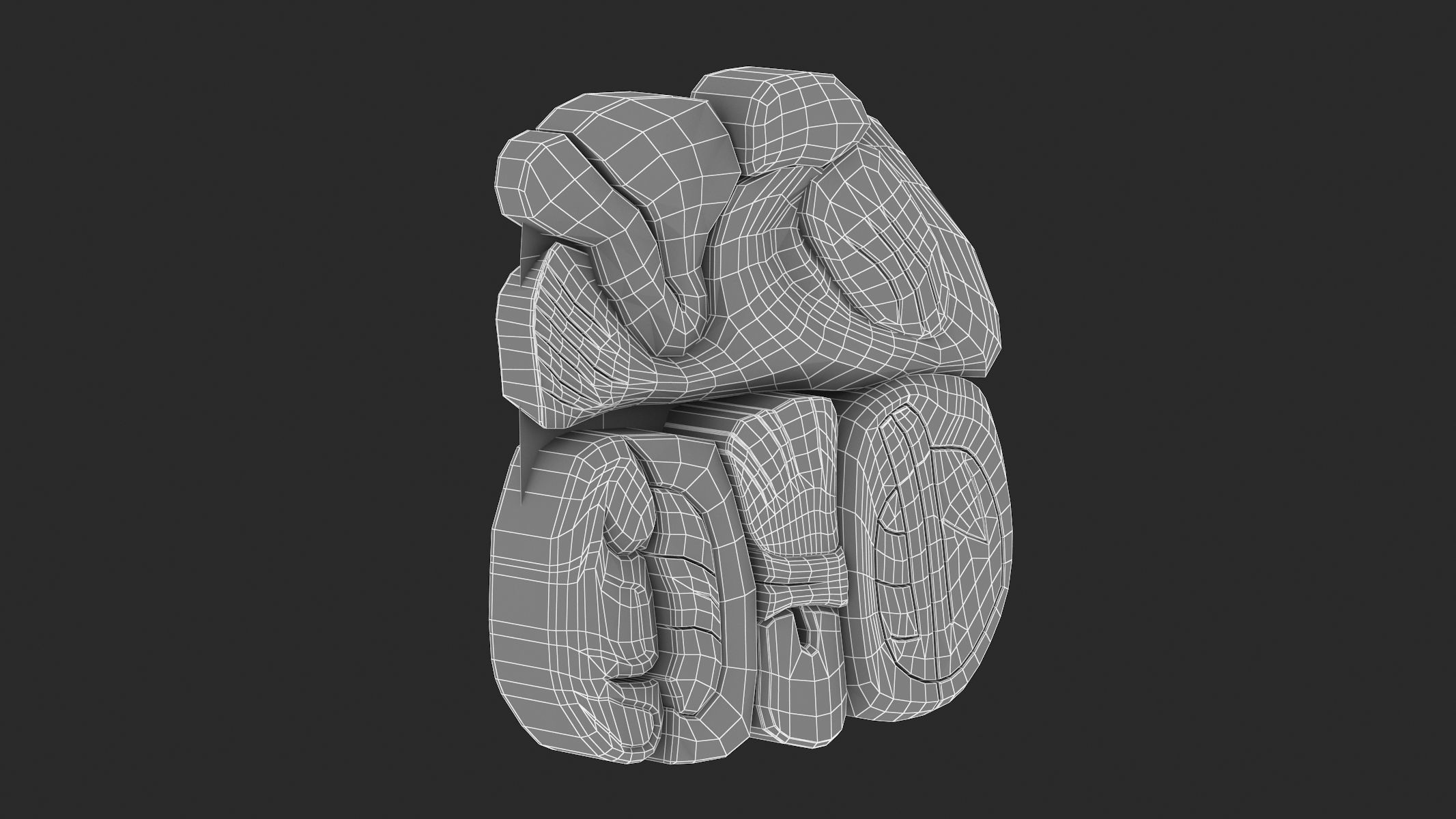 Mayan Alphabet 3D model_90