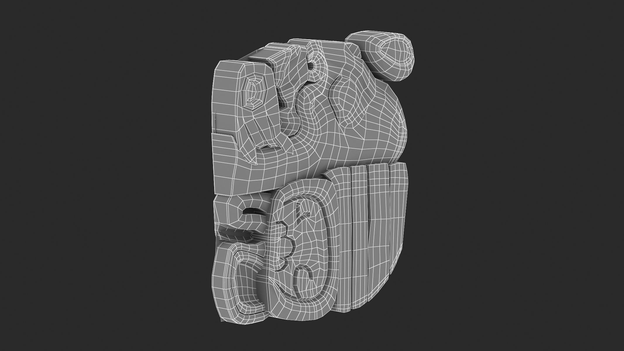Mayan Alphabet 3D model_70