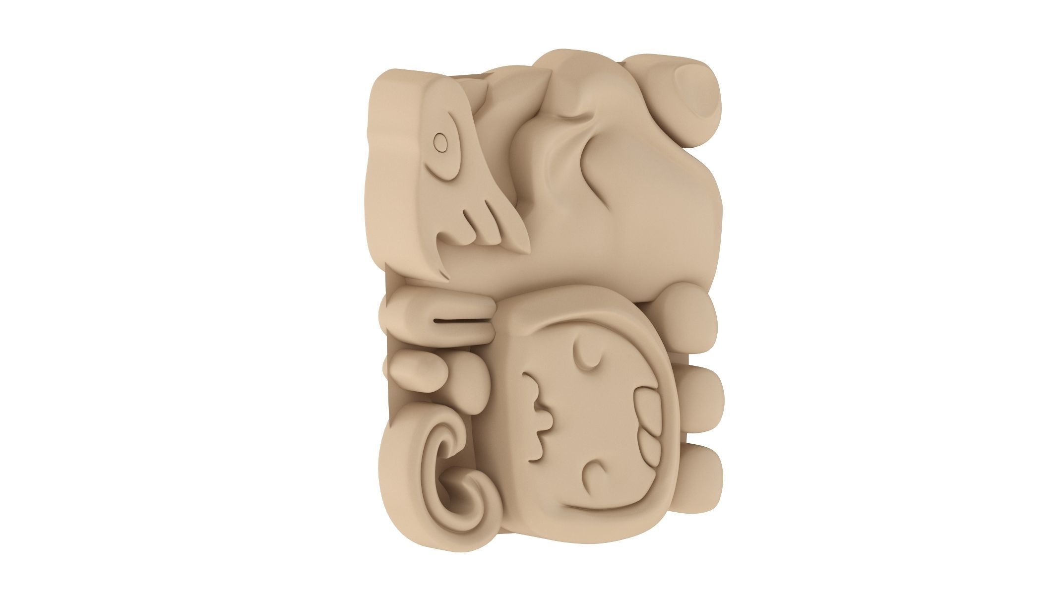 Mayan Alphabet 3D model_30