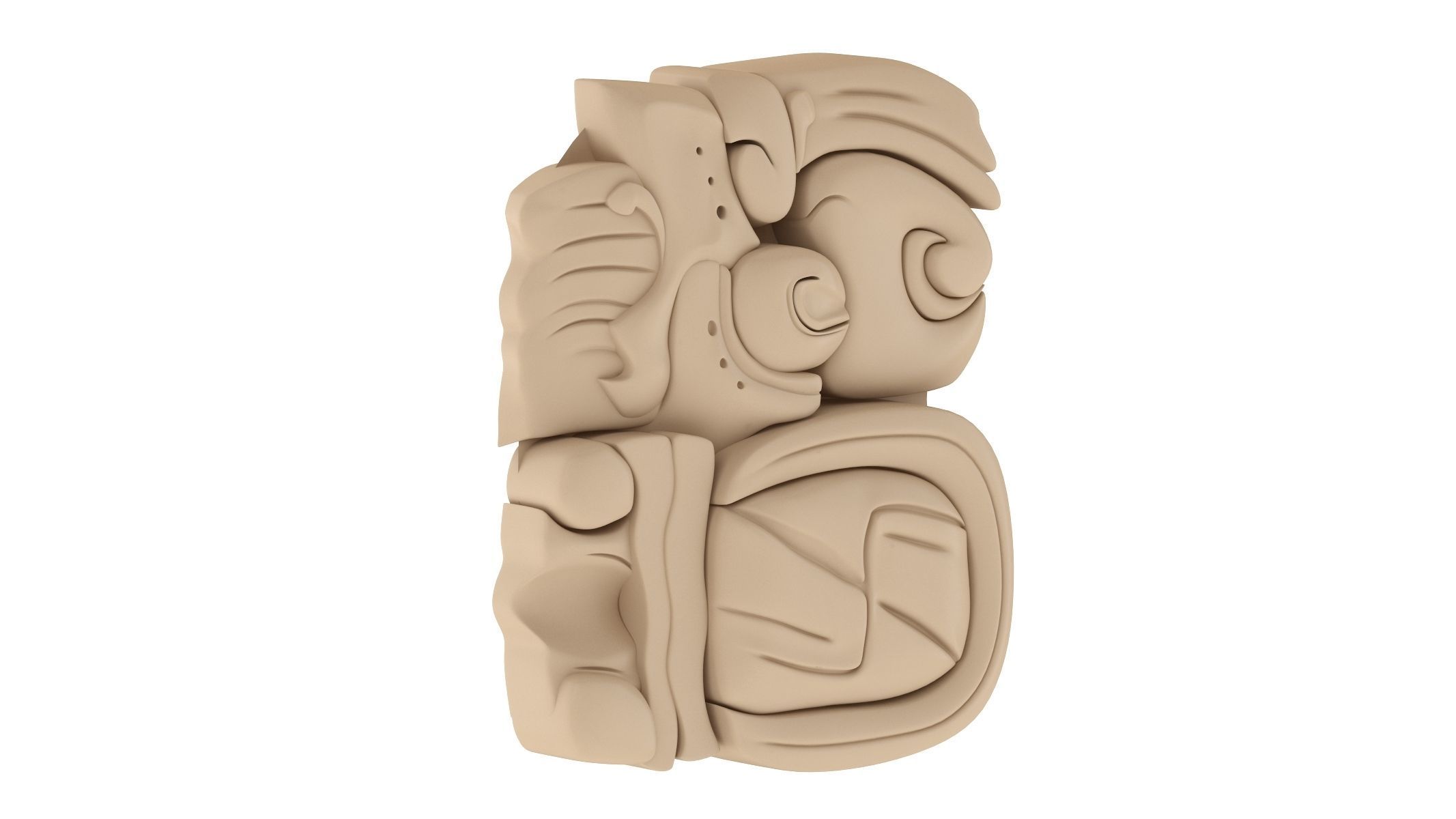 Mayan Alphabet 3D model_38