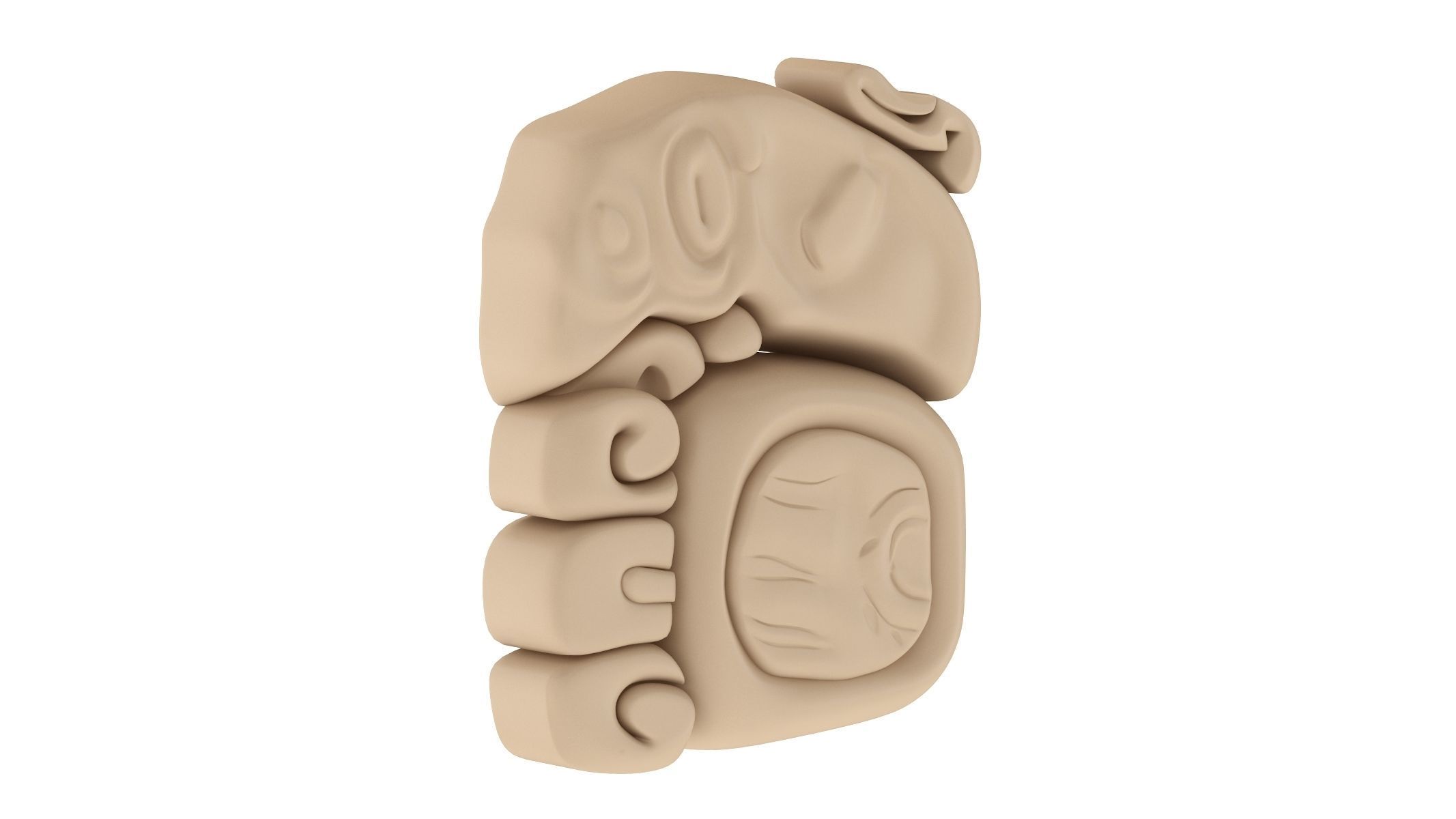 Mayan Alphabet 3D model_25