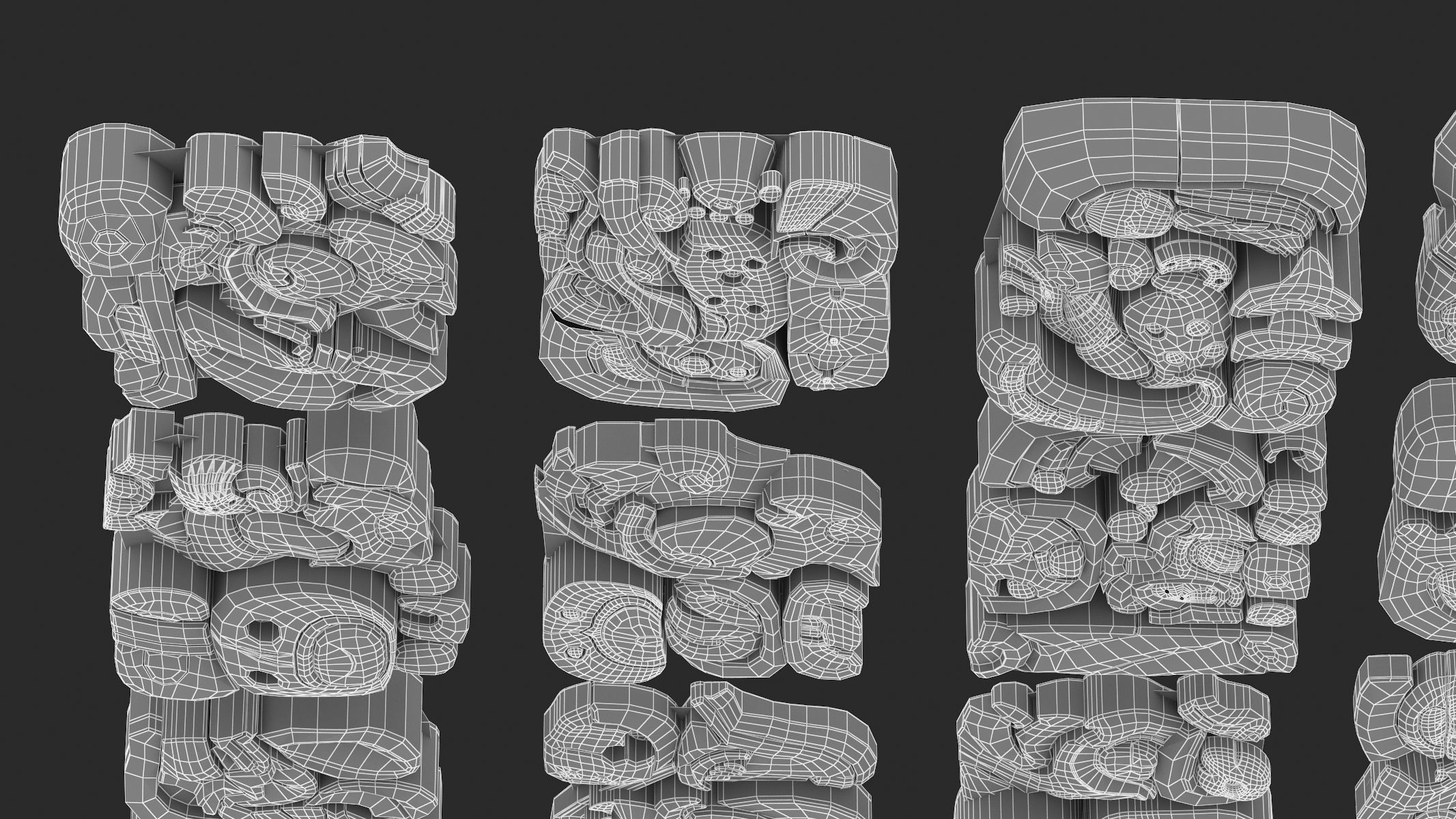 Mayan Alphabet 3D model_50