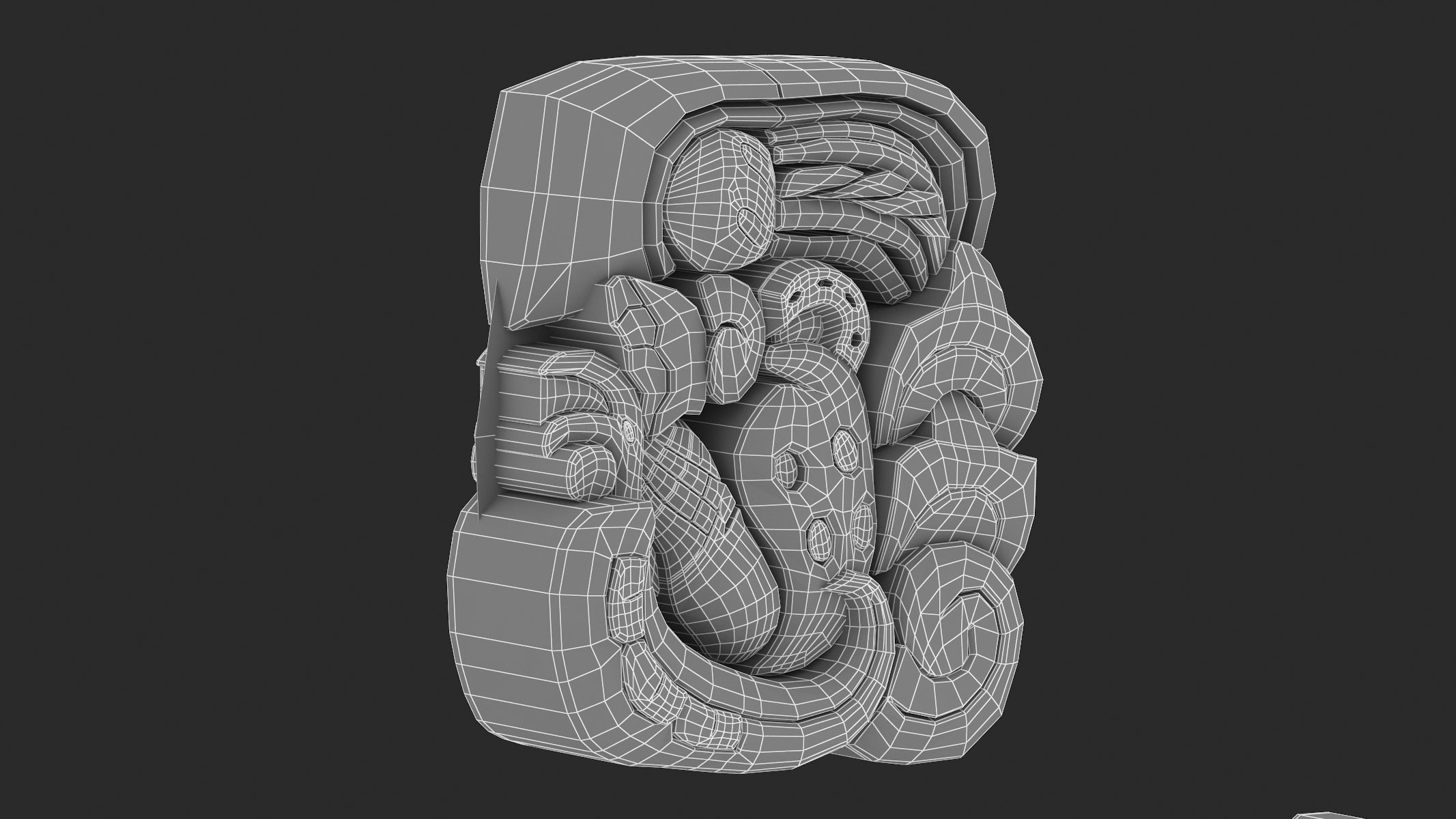 Mayan Alphabet 3D model_54