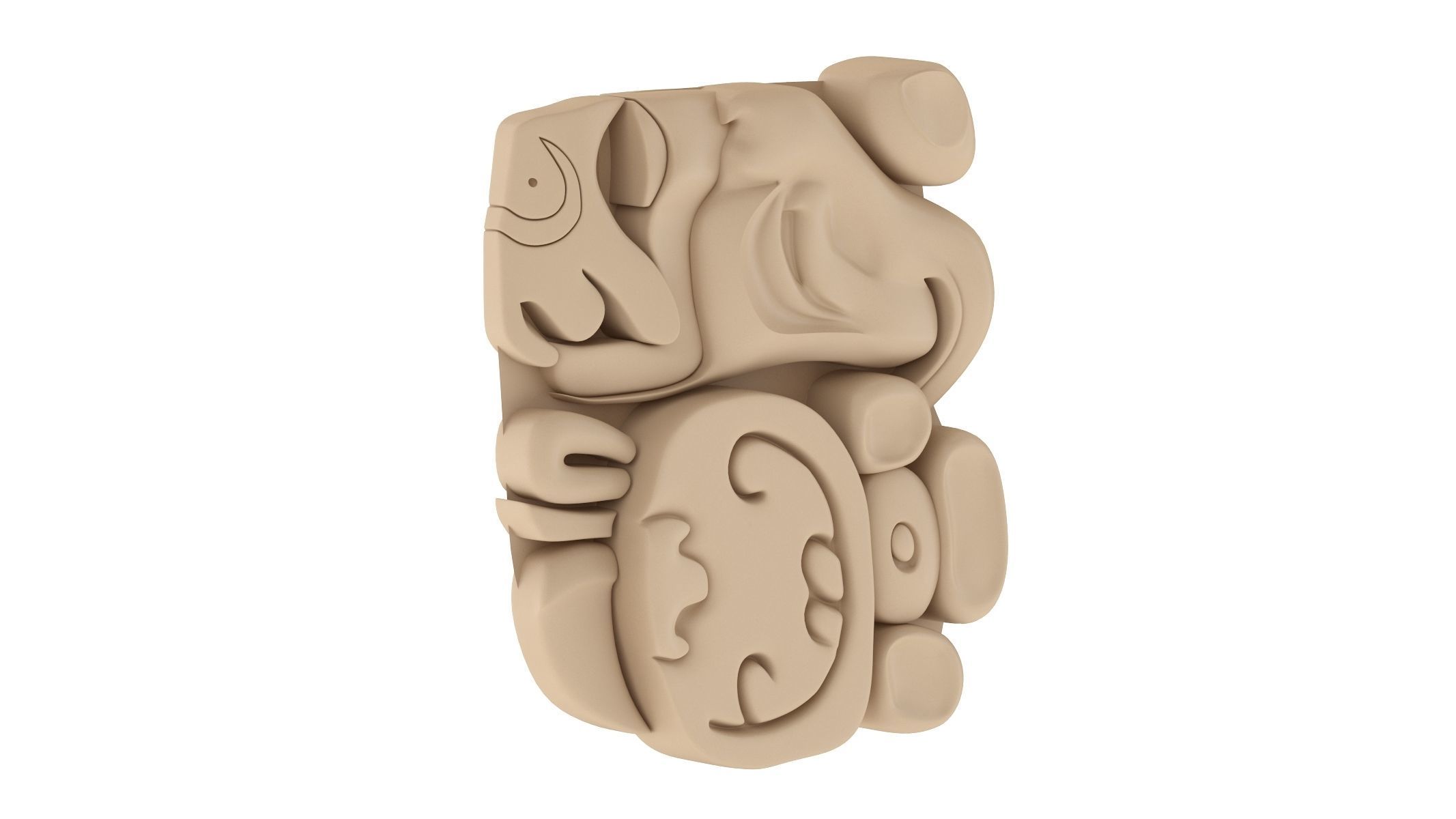 Mayan Alphabet 3D model_37