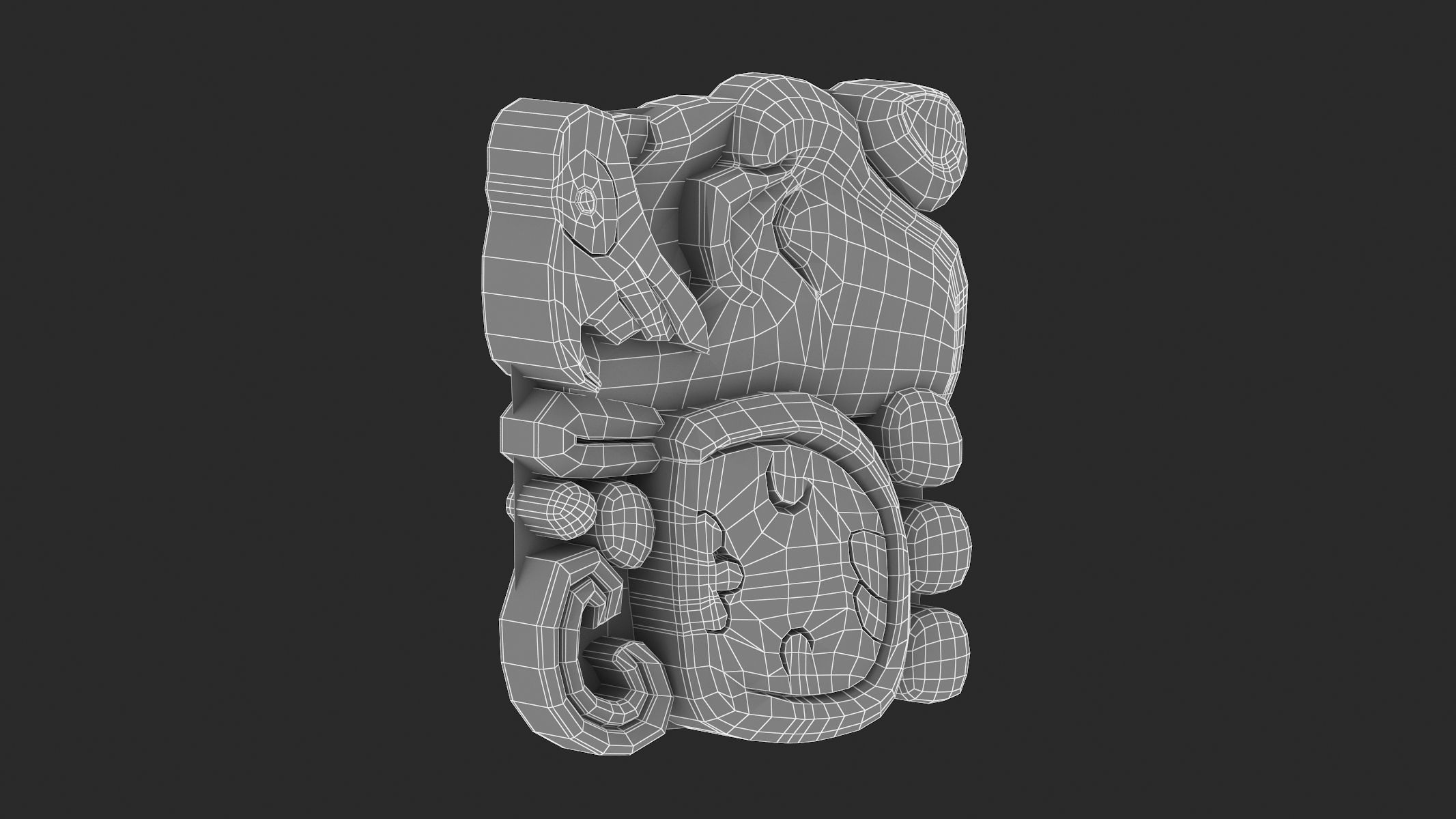 Mayan Alphabet 3D model_77