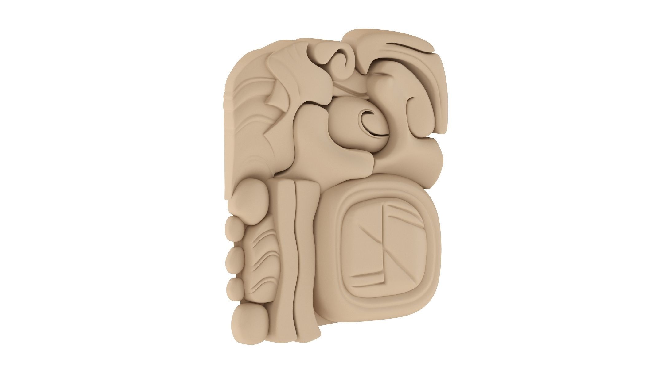Mayan Alphabet 3D model_24