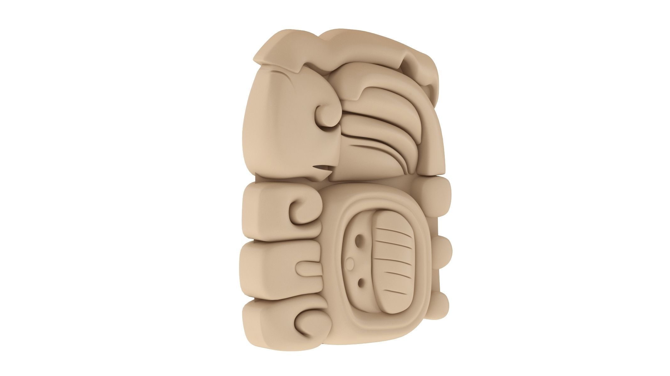 Mayan Alphabet 3D model_42
