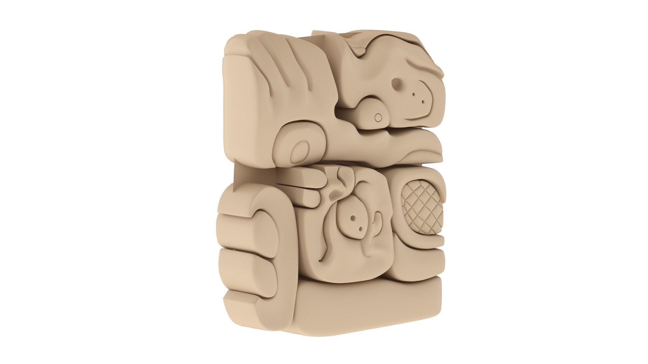 Mayan Alphabet 3D model_40