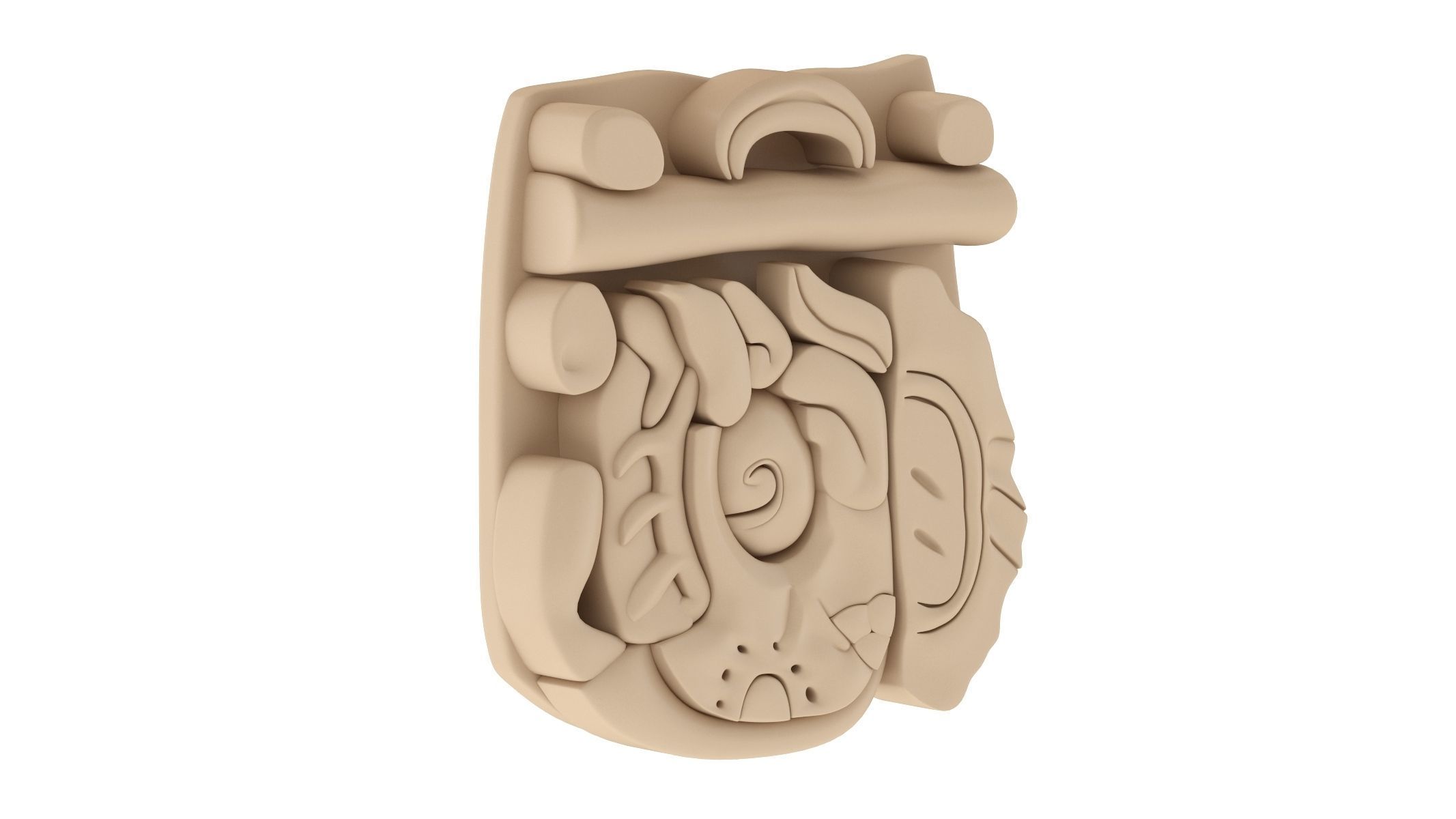Mayan Alphabet 3D model_46