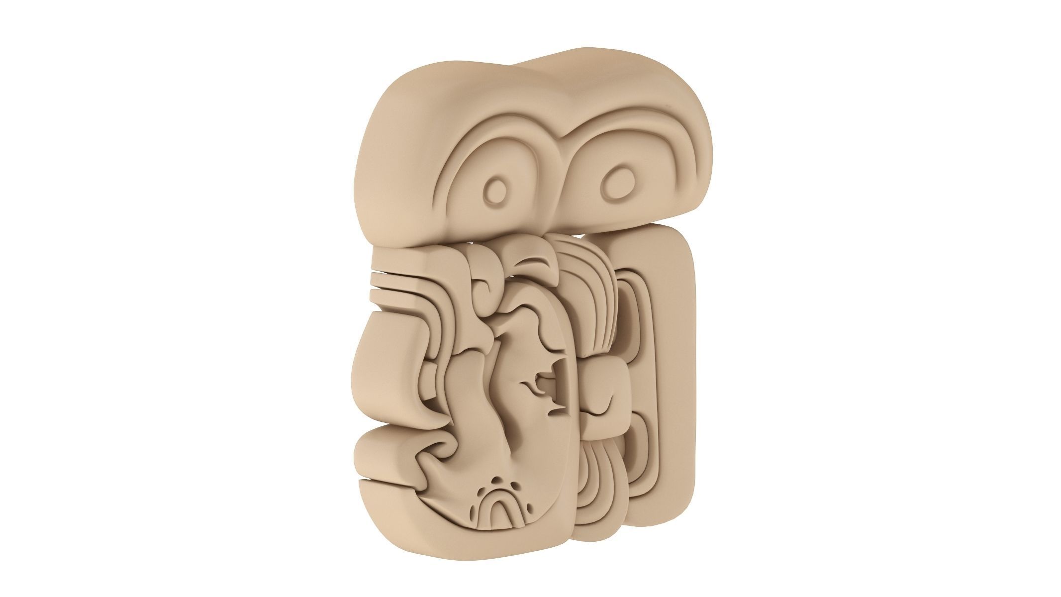 Mayan Alphabet 3D model_26