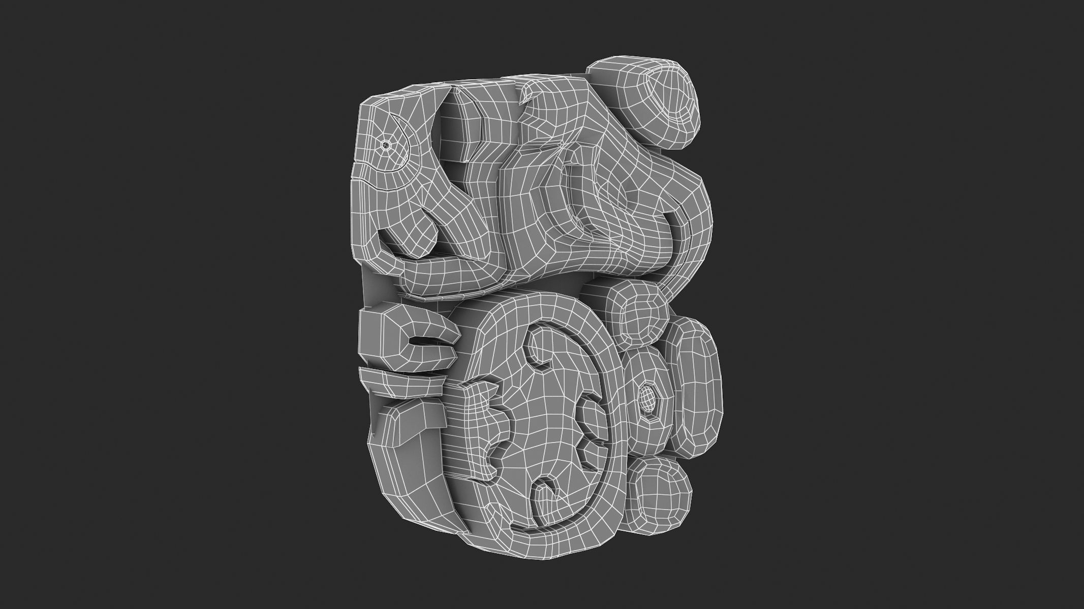 Mayan Alphabet 3D model_84