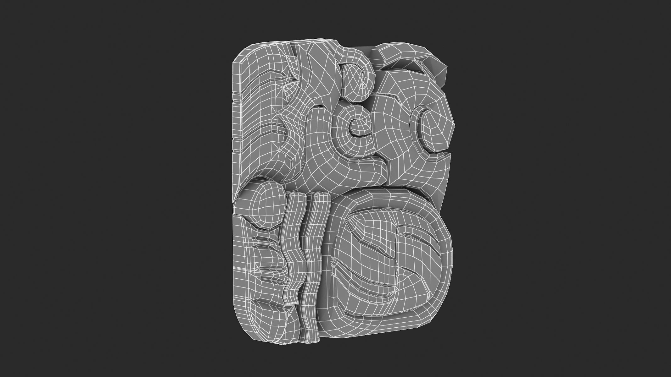Mayan Alphabet 3D model_64