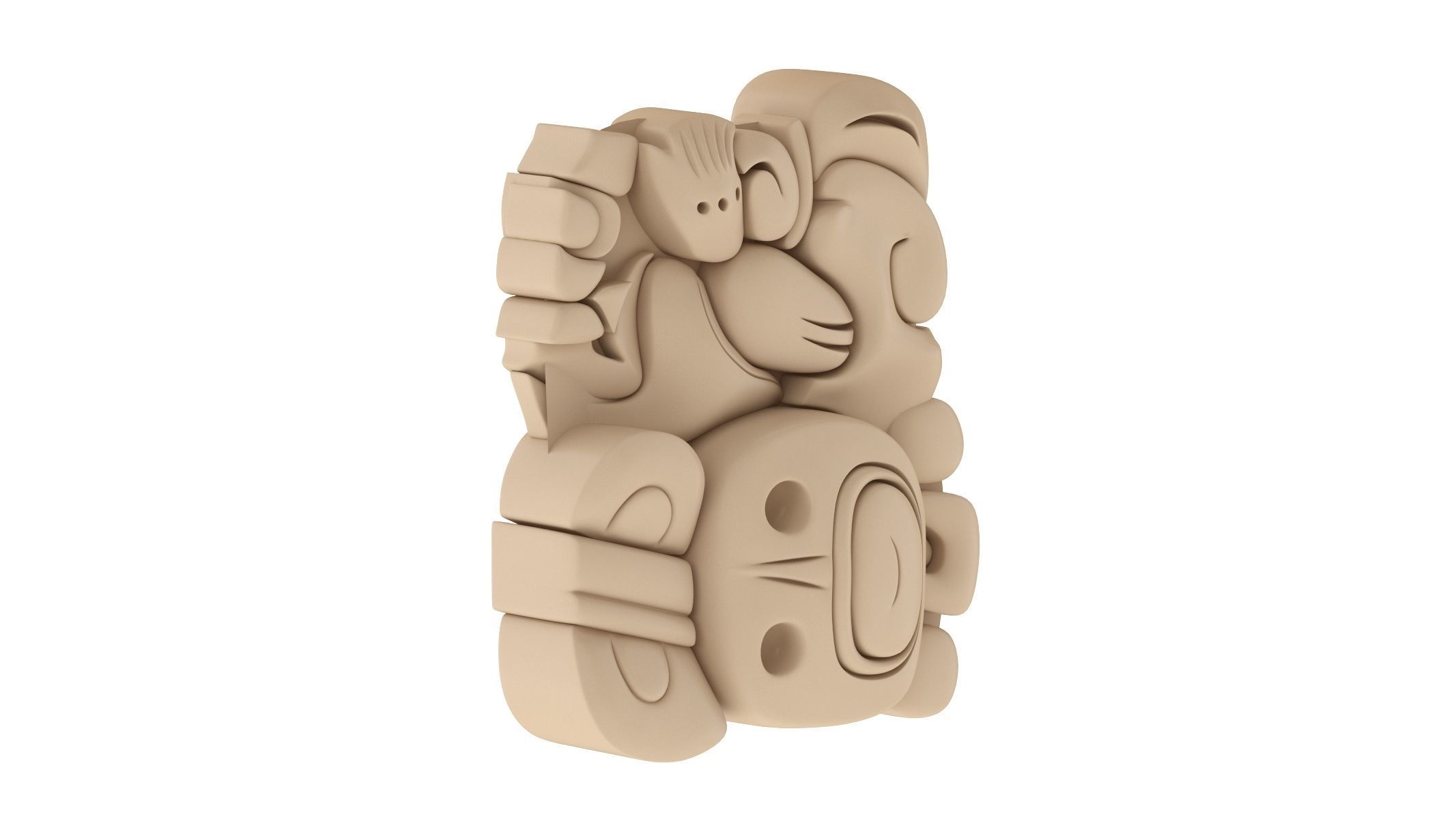 Mayan Alphabet 3D model_12