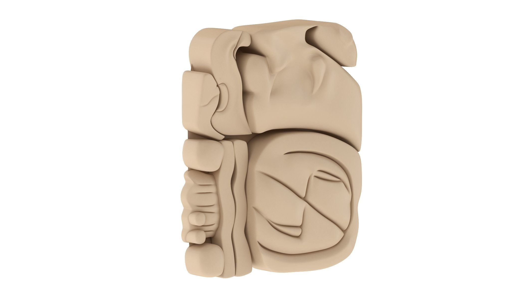 Mayan Alphabet 3D model_45