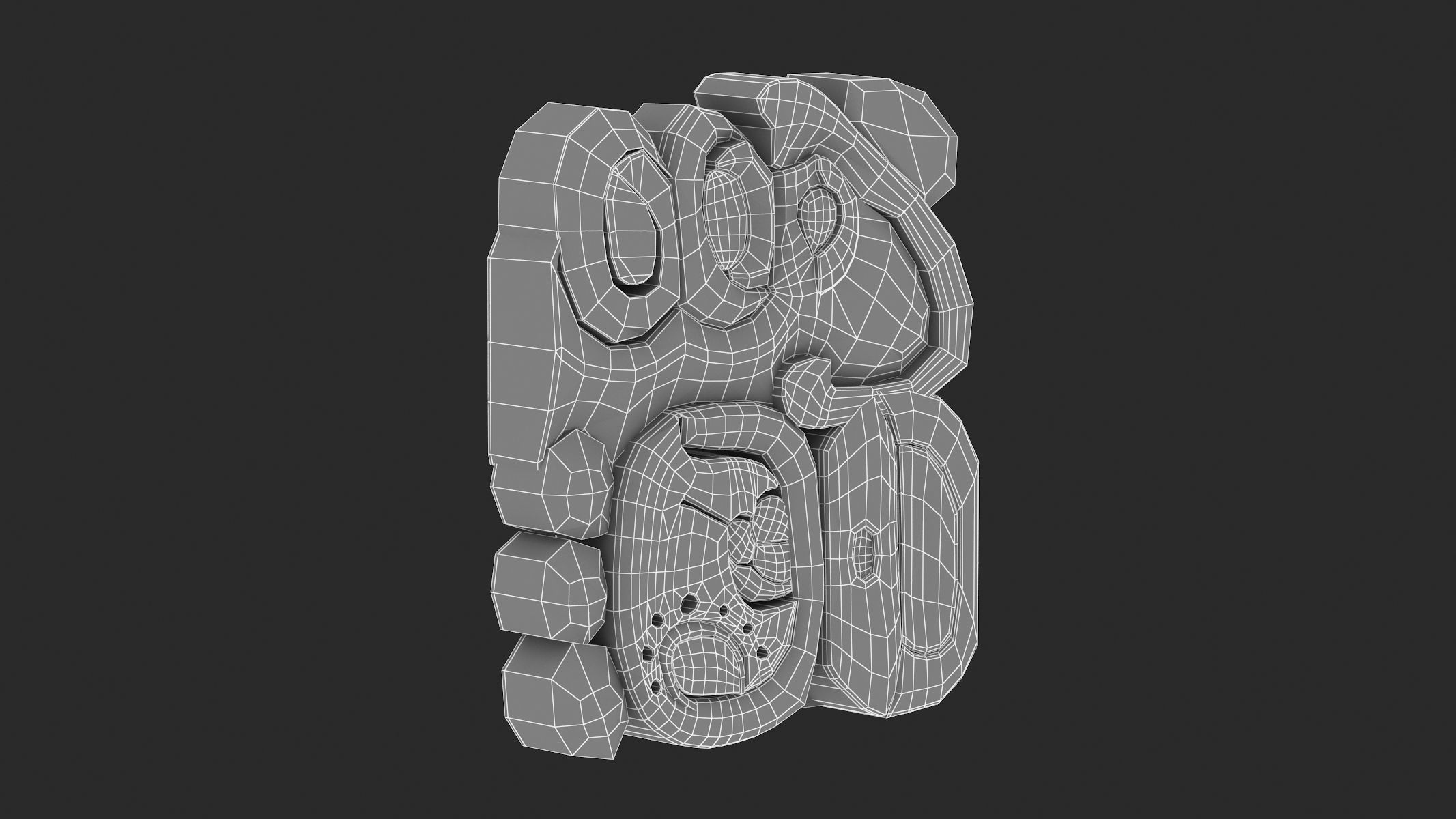 Mayan Alphabet 3D model_79