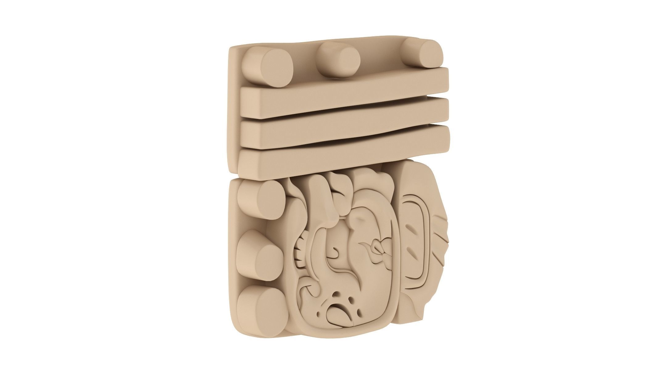 Mayan Alphabet 3D model_39