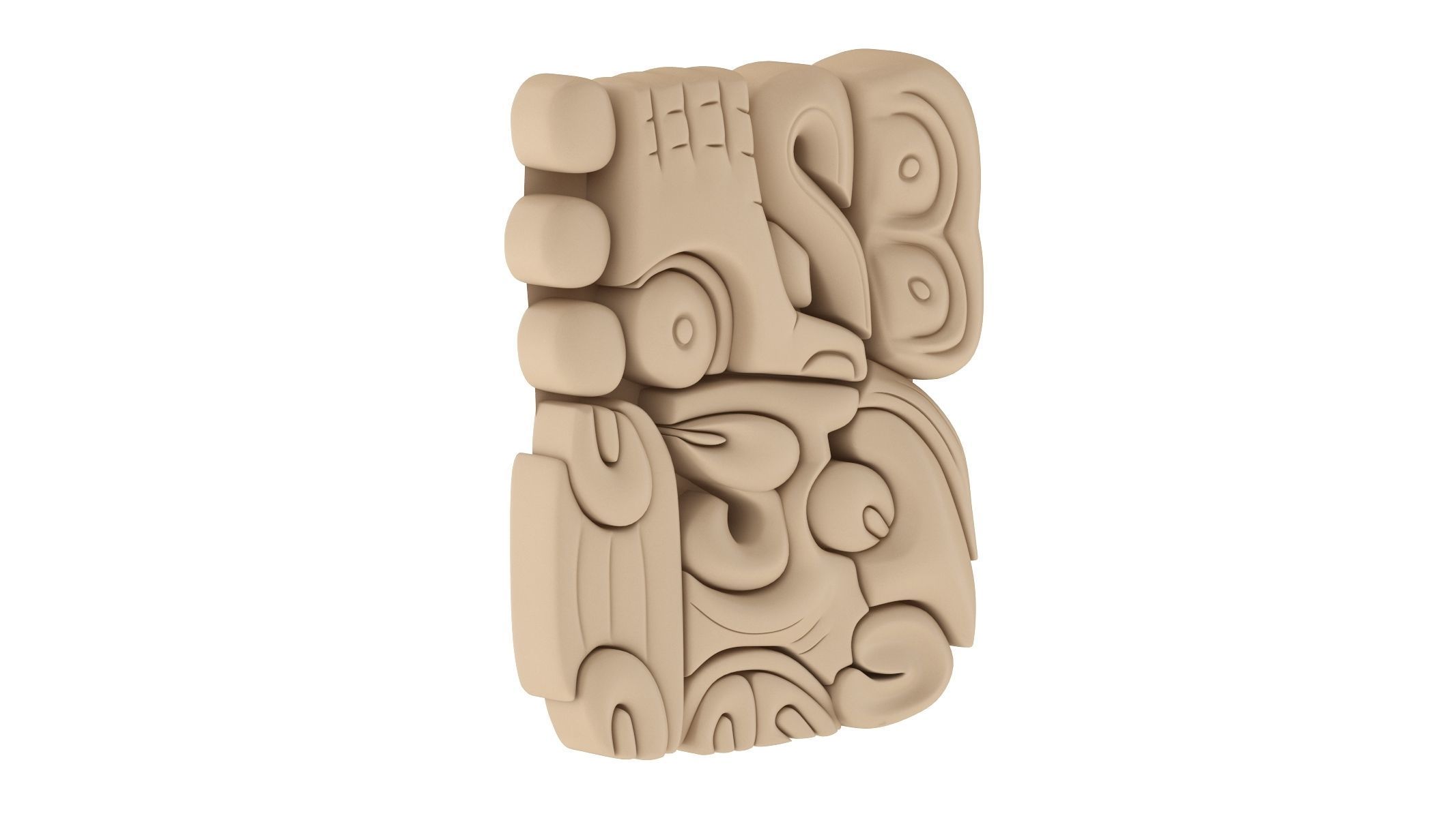 Mayan Alphabet 3D model_34
